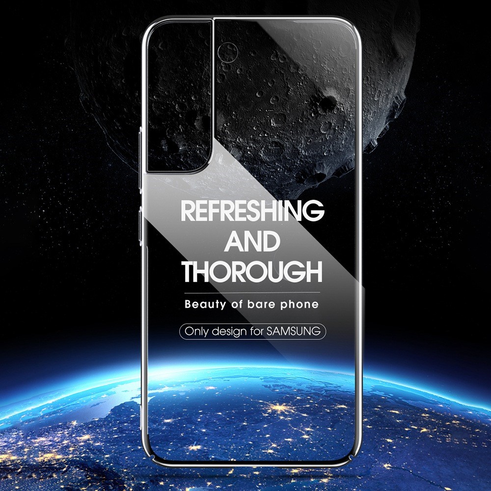 X-LEVEL for Samsung Galaxy S22 5G Fall Proof Electroplating PC Phone Cover Slim Transparent Back Case - Black-2