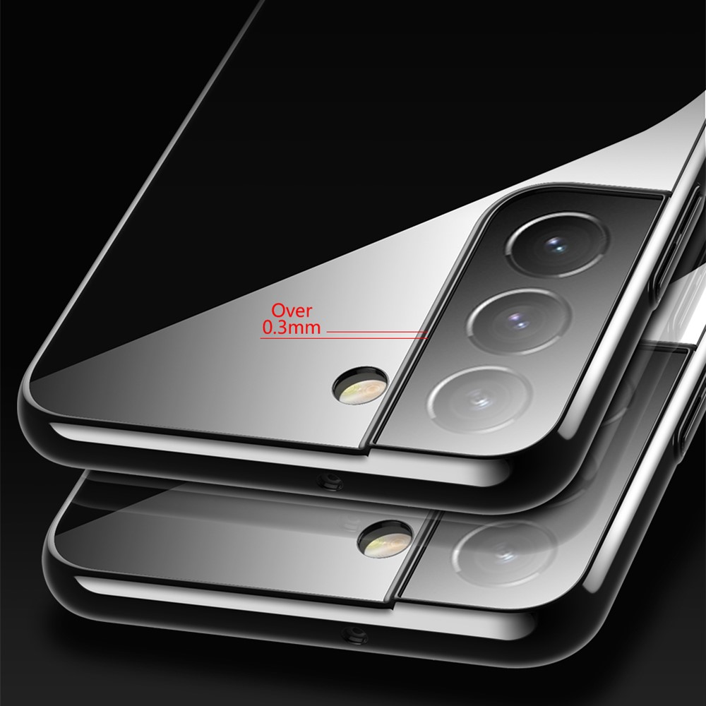 X-LEVEL for Samsung Galaxy S22 5G Fall Proof Electroplating PC Phone Cover Slim Transparent Back Case - Black-6