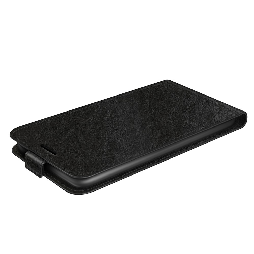 For ZTE Axon 40 Pro Crazy Horse Texture Card Slot PU Leather Phone Cover Vertical Flip Phone Case - Black-5