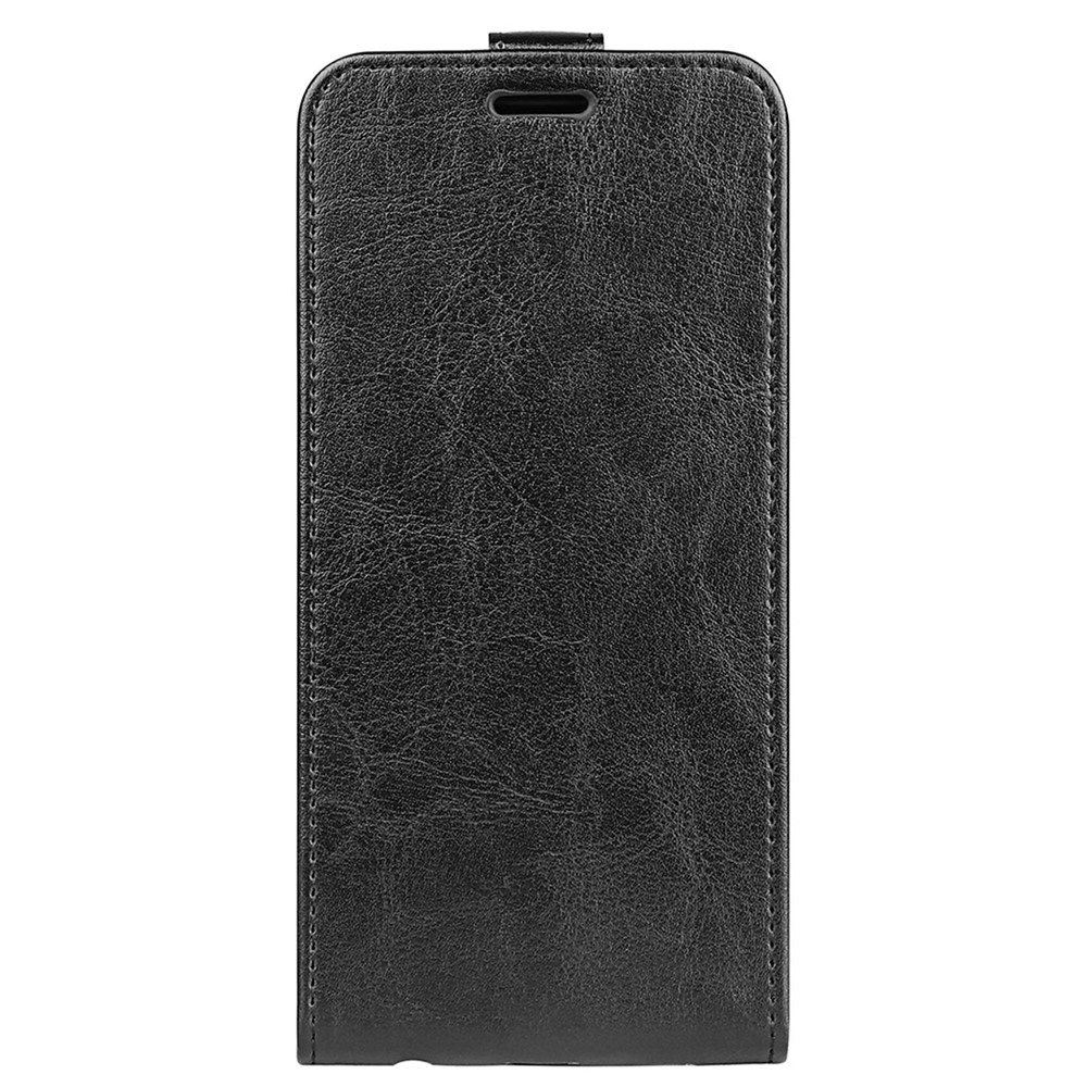 For ZTE Axon 40 Pro Crazy Horse Texture Card Slot PU Leather Phone Cover Vertical Flip Phone Case - Black-7