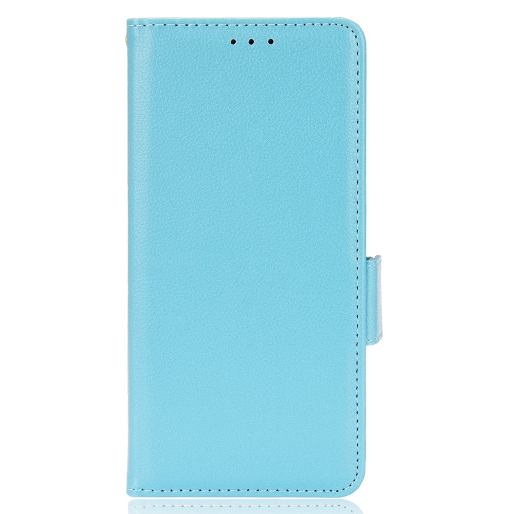 For Samsung Galaxy Z Fold3 5G Side Magnetic Clasp Litchi Texture PU Leather Phone Case Stand Wallet Folio Flip Cover - Baby Blue-6