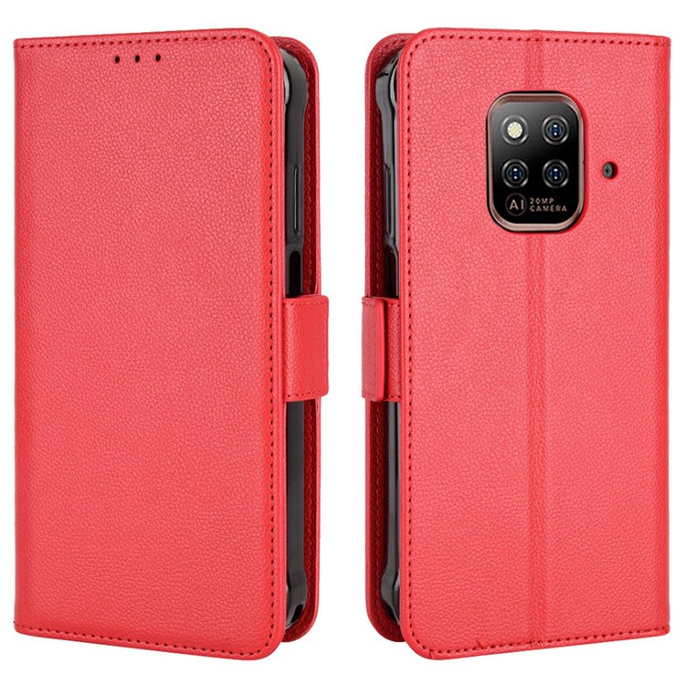 For Ulefone Power Armor 14 4G / Armor 14 Pro 4G Litchi Texture PU Leather Case Magnetic Clasp Phone Stand Wallet Protective Cover - Red-1