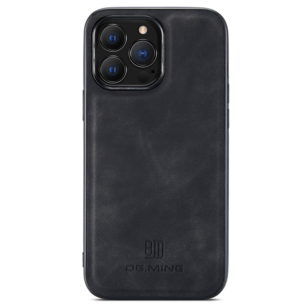 DG.MING M2 Series for iPhone 14 Pro Max 6.7 inch Magnetic Absorption Wear-resistant Protective Phone Case with Detachable Wallet / Kickstand - Black-5