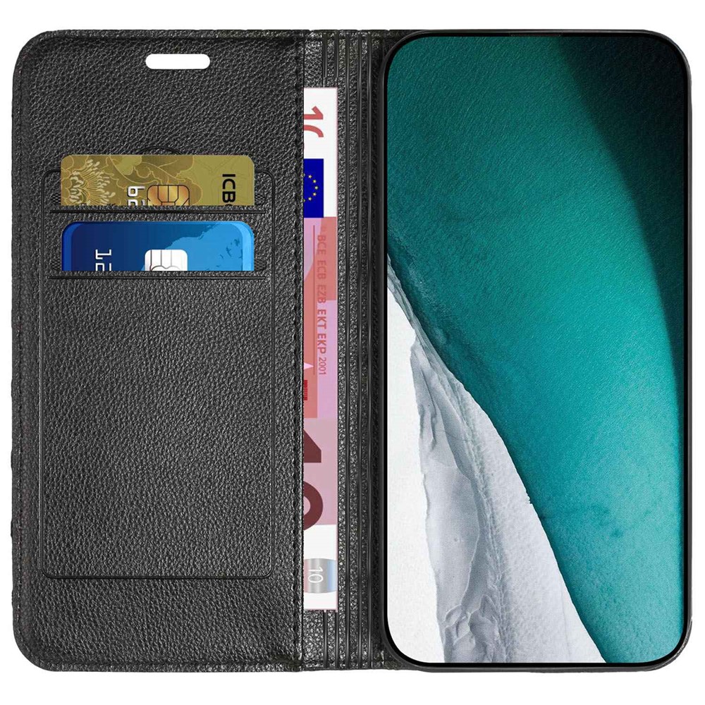 For Xiaomi Redmi Note 10 Pro 4G (Global) / (India) / Redmi Note 10 Pro Max 4G Anti-fall Flip Case Imprinted Rhombus Pattern Litchi Texture Magnetic PU Leather Wallet Cover - Black-2