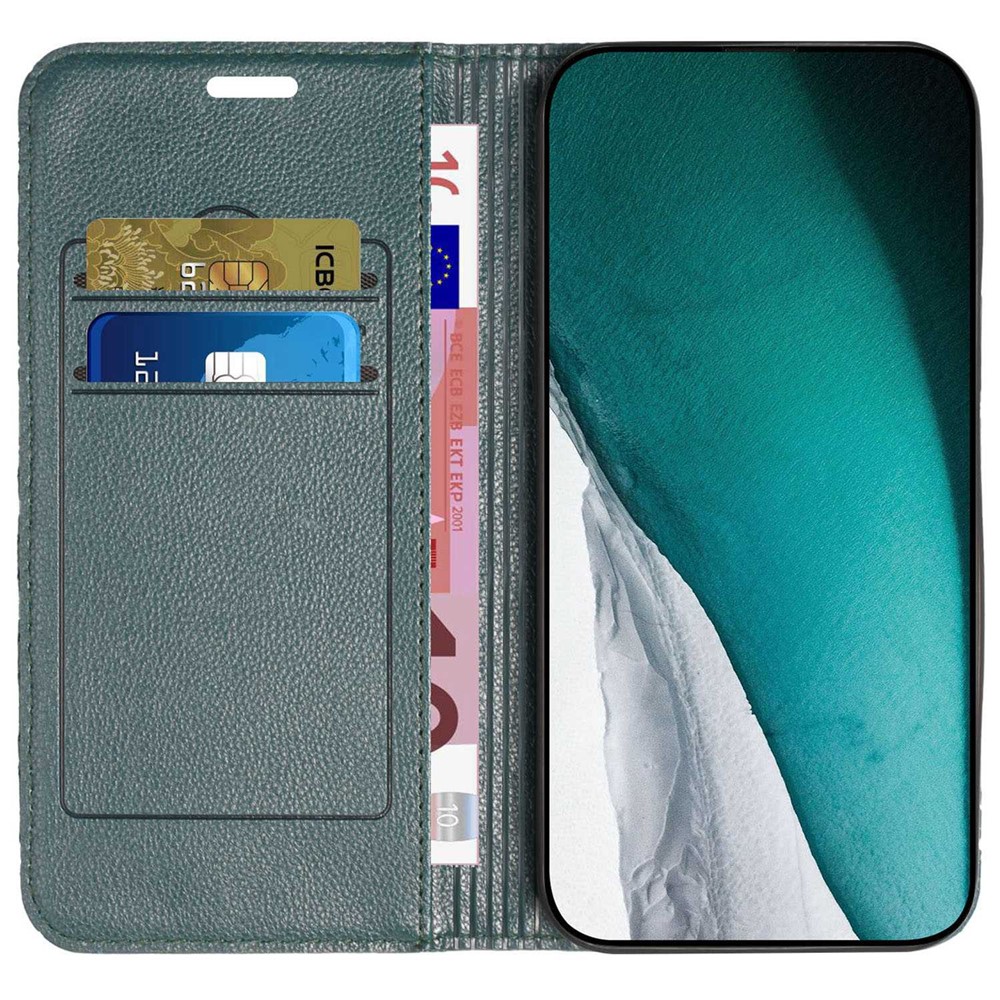 For Xiaomi Redmi Note 9 Pro 4G / 5G / Note 9S 4G / Note 9 Pro Max Full Protection Flip Wallet Case Imprinted Rhombus Pattern Litchi Texture Magnetic PU Leather Phone Cover - Green-2