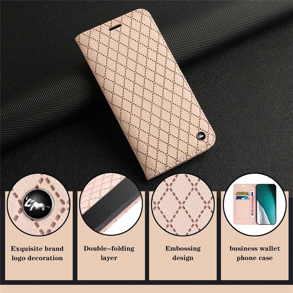 For Xiaomi Redmi 10A Imprinted Rhombus Pattern Litchi Texture Scratch-resistant Phone Case Wallet Stand Magnetic PU Leather RFID Blocking Phone Cover - Yellow-8