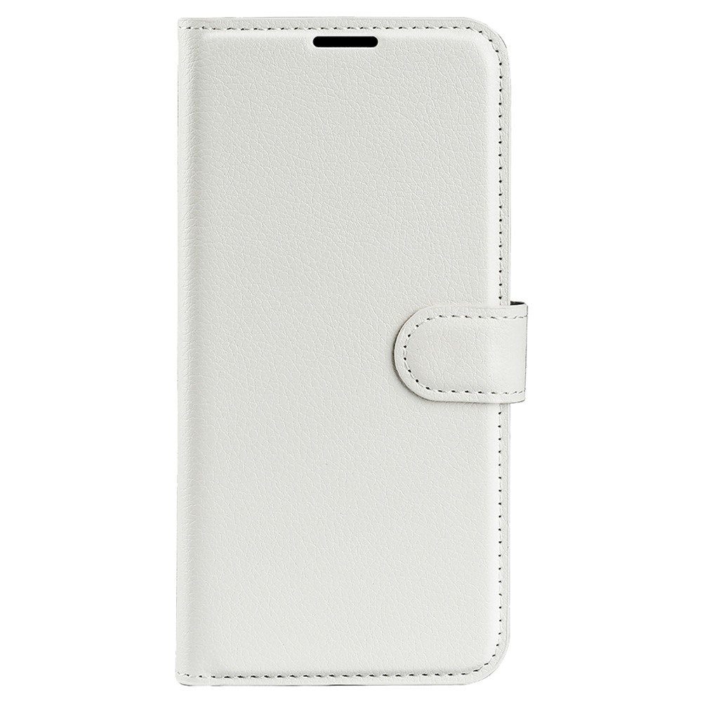 Stand Wallet Leather Phone Case for Xiaomi 12 Ultra, Litchi Texture Folio Flip Anti-scratch Protective Cover - White-5