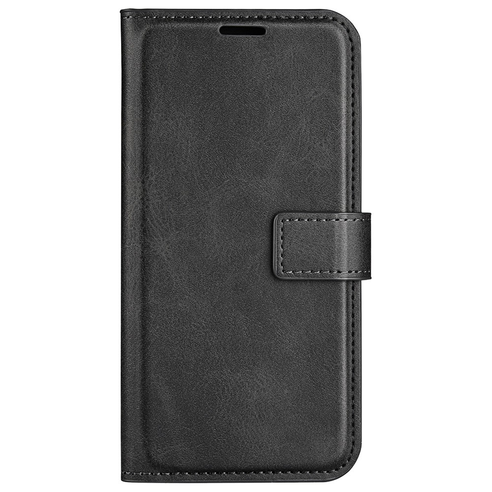 Textured PU Leather Case for Xiaomi 12 Ultra, Square Magnetic Clasp Full Protection Wallet Stand Phone Cover - Black-5