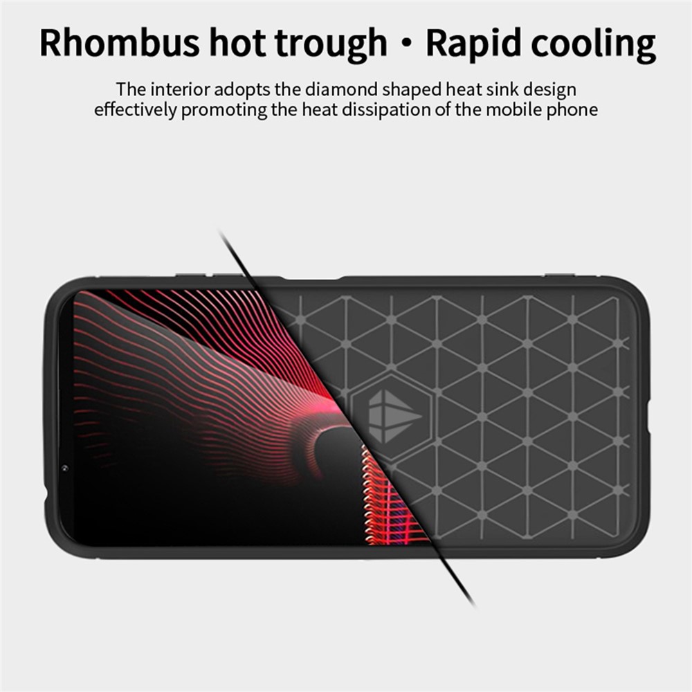 MOFI JK TPU Series-1 for Sony Xperia 1 IV 5G Anti-Scratch Carbon Fiber Texture Case Brushed Surface Soft TPU Back Cover - Black-7
