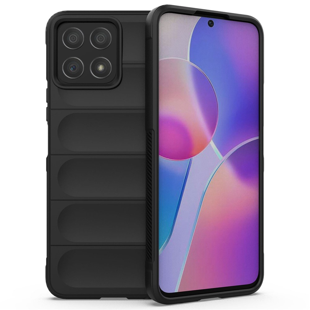 For Honor X8 / X30i Rugged Back Cover Anti-fall Protection Flexible TPU Phone Case - Black-1