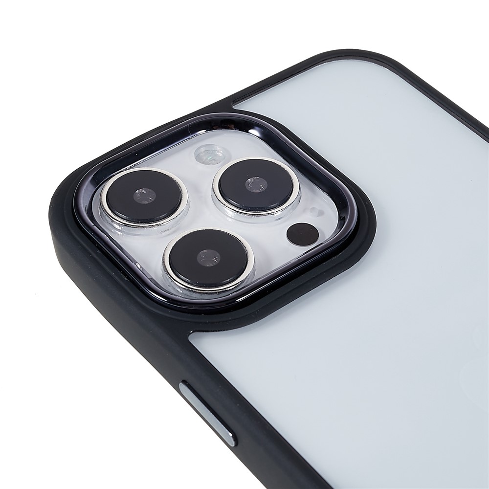 For iPhone 14 Pro 6.1 inch Electroplating Phone Case Acrylic + TPU Thickened Anti-drop Protective Cover - Black-7