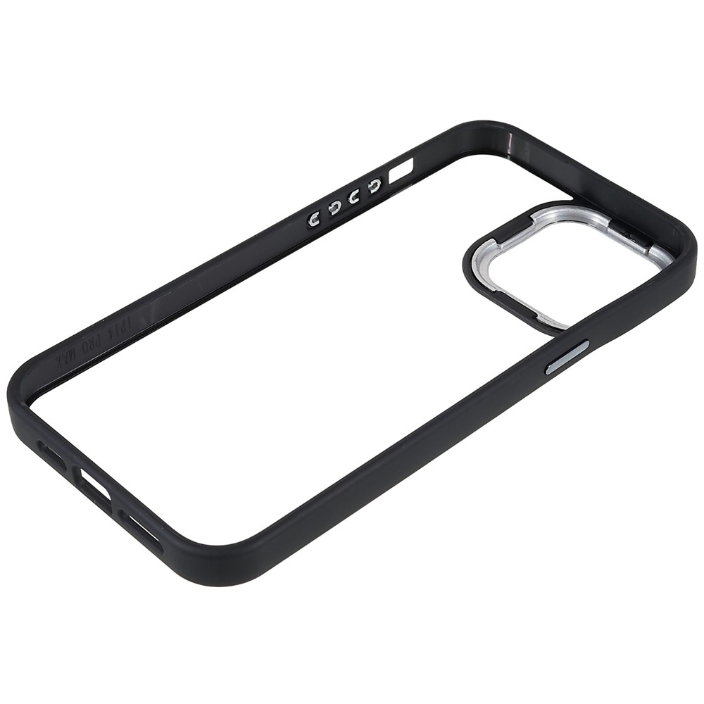 For iPhone 14 Pro 6.1 inch Electroplating Phone Case Acrylic + TPU Thickened Anti-drop Protective Cover - Black-8