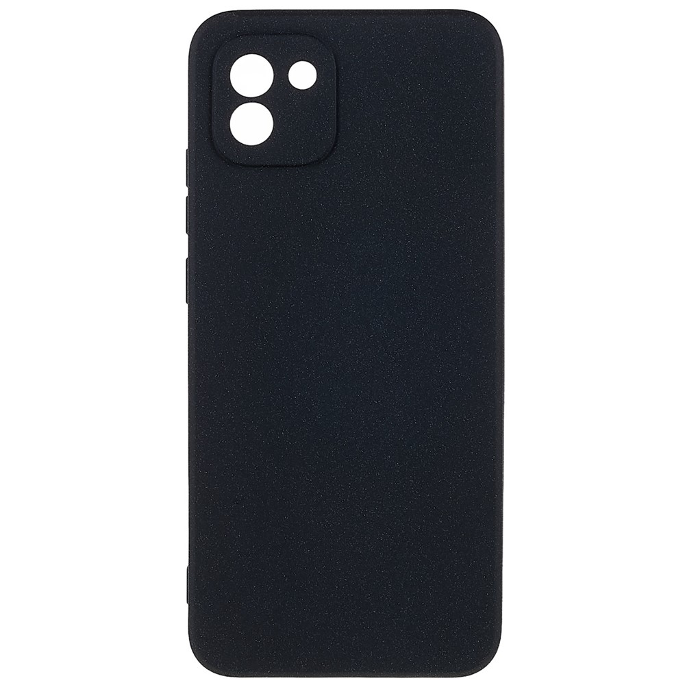 For Samsung Galaxy A03 (164.2 x 75.9 x 9.1mm) Drop-proof Soft TPU Phone Case Double-Sided Matte Mobile Phone Back Cover - Black-2