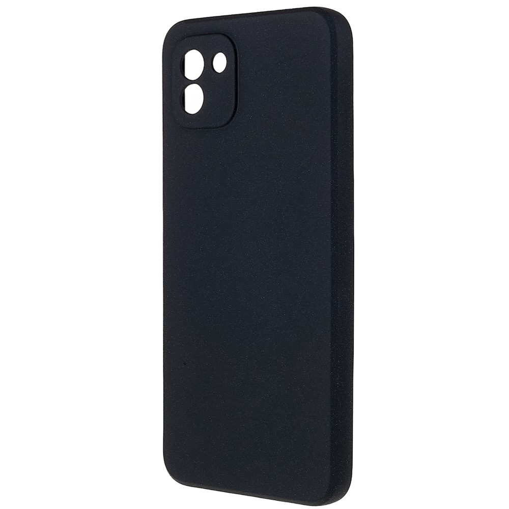 For Samsung Galaxy A03 (164.2 x 75.9 x 9.1mm) Drop-proof Soft TPU Phone Case Double-Sided Matte Mobile Phone Back Cover - Black-3