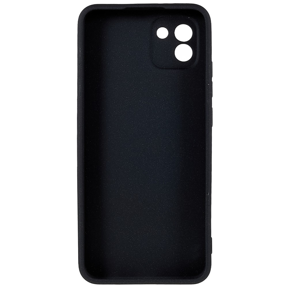 For Samsung Galaxy A03 (164.2 x 75.9 x 9.1mm) Drop-proof Soft TPU Phone Case Double-Sided Matte Mobile Phone Back Cover - Black-4