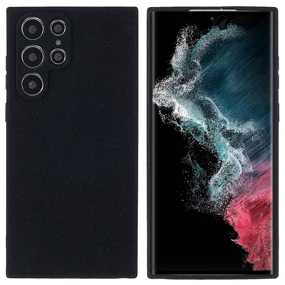 For Samsung Galaxy S22 Ultra 5G Anti-scratch Double-Sided Matte TPU Phone Case Drop-proof Back Cover Protective Shell - Black-1