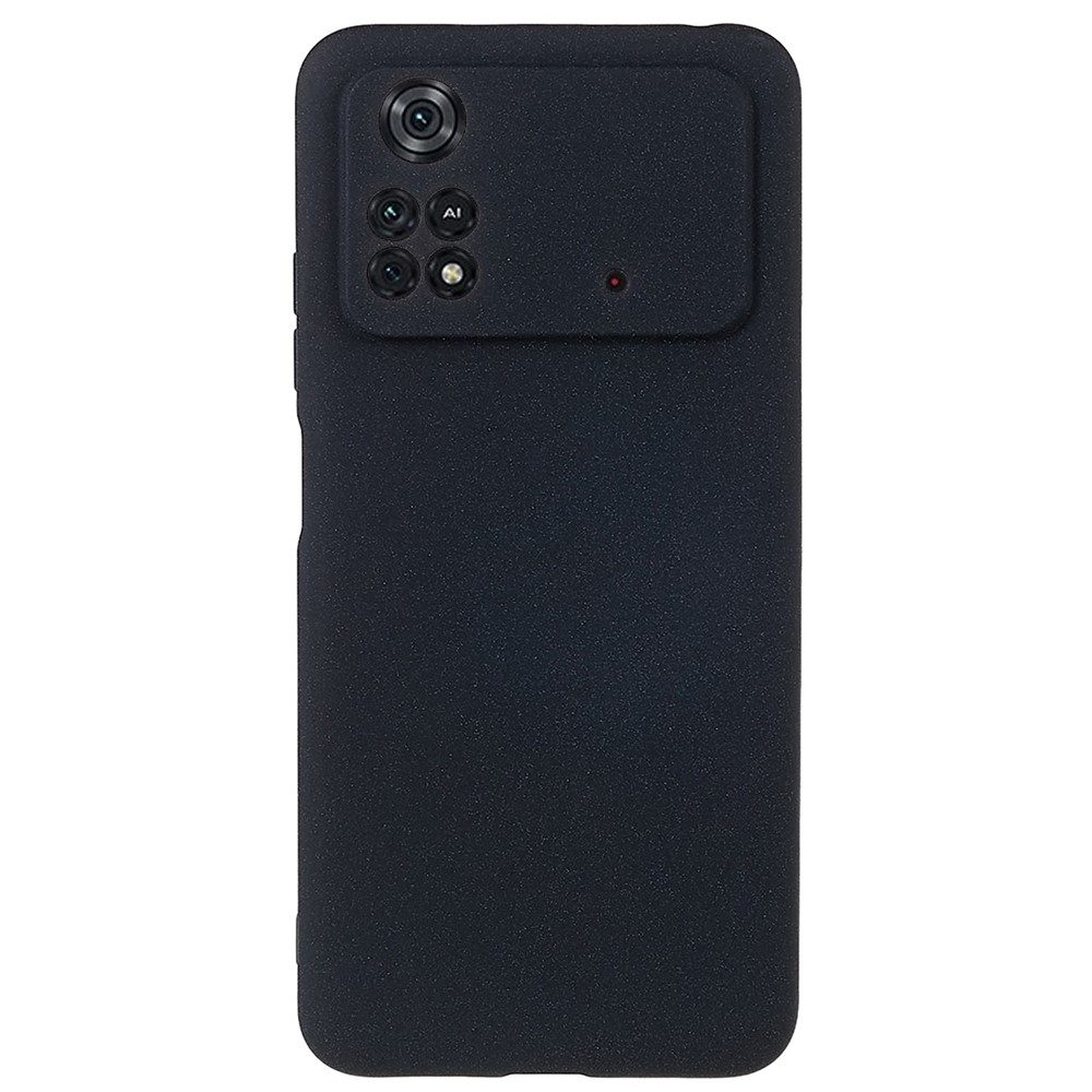 For Xiaomi Poco M4 Pro 4G TPU Phone Case Double-Sided Matte Scratch-resistant Phone Shell - Black-1
