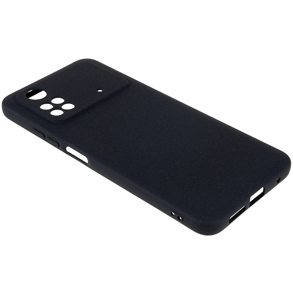For Xiaomi Poco M4 Pro 4G TPU Phone Case Double-Sided Matte Scratch-resistant Phone Shell - Black-5