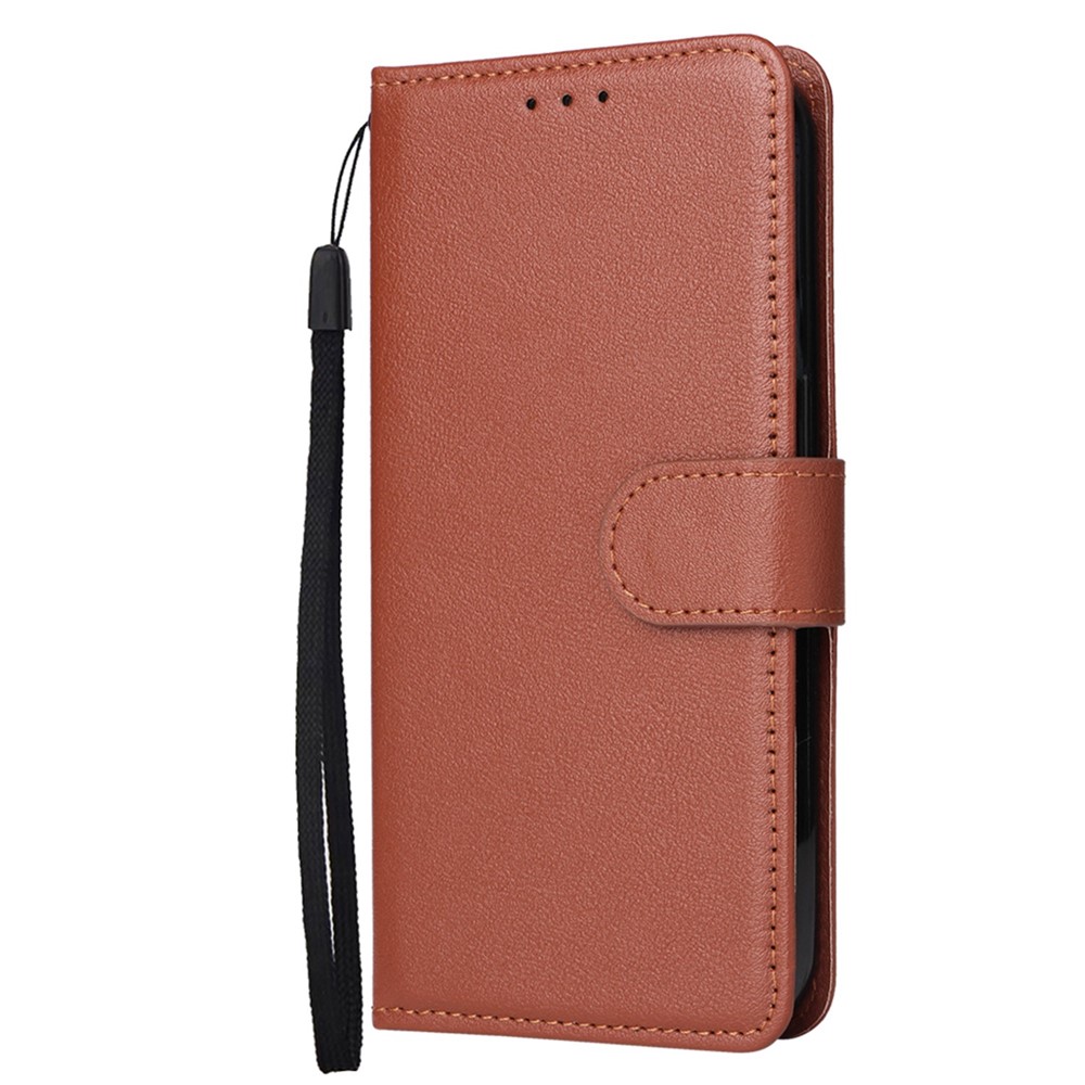 For iPhone 14 Max 6.7 inch Anti-drop Stand Cover, Folio Flip PU Leather Wallet Cell Phone Case with Lanyard - Brown-8