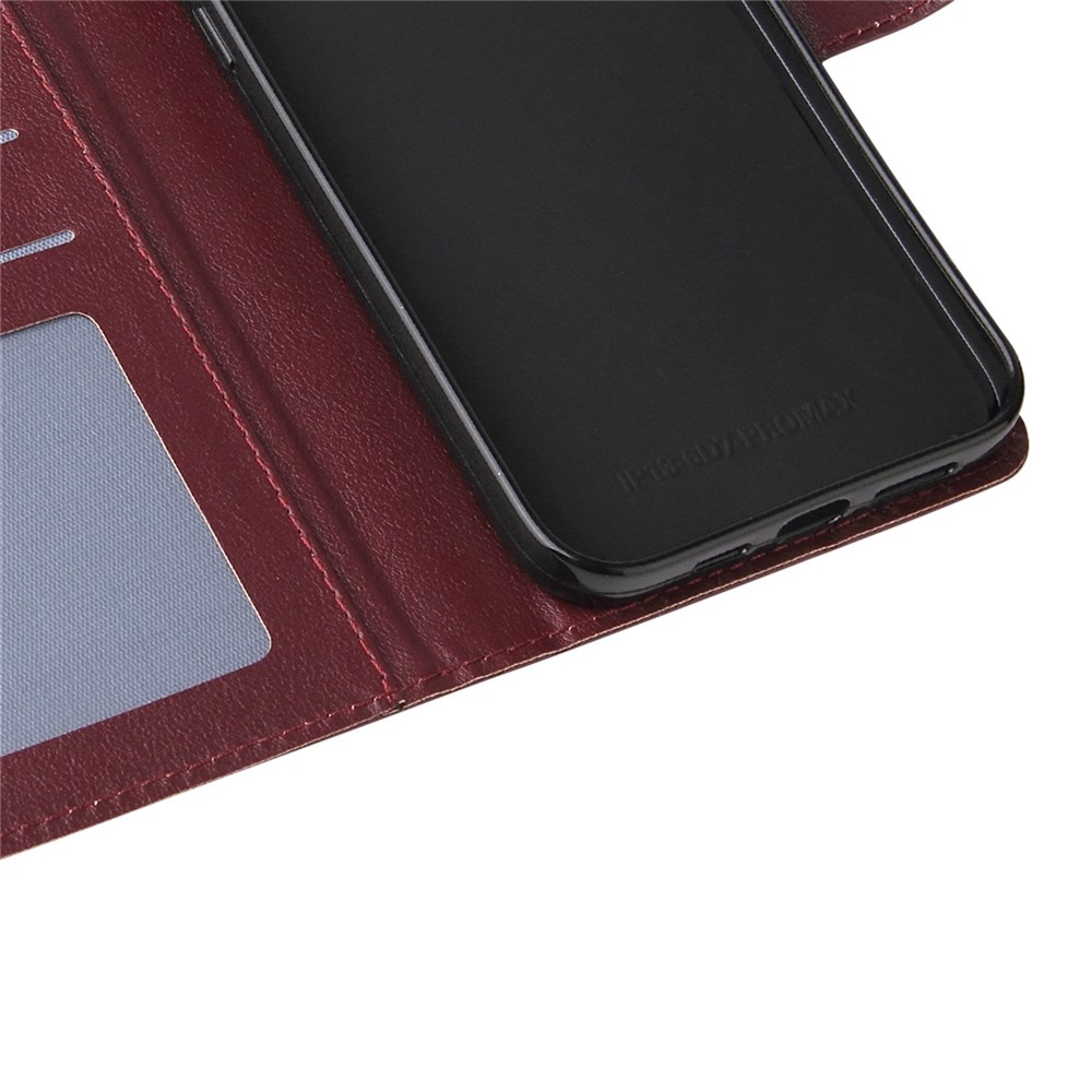 For Samsung Galaxy A03 (166.5 x 75.98 x 9.14mm) Horizontal Stand Cover, Folio Flip PU Leather Wallet Cell Phone Case with Lanyard - Wine Red-7