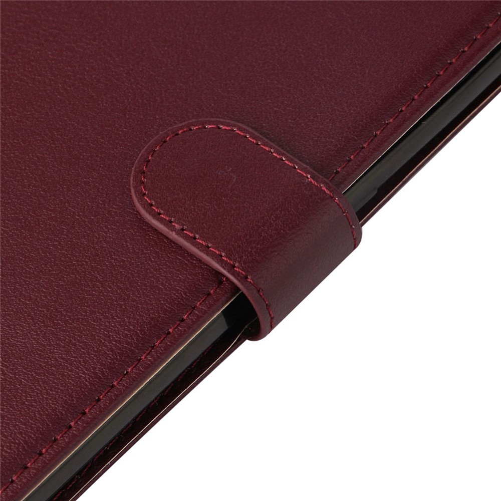 For Realme 9 Pro+ 5G Overall Coverage Stand Cover, Folio Flip PU Leather Wallet Cell Phone Case with Lanyard - Wine Red-8