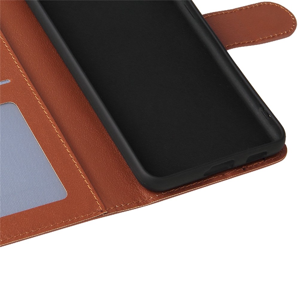 For Samsung Galaxy S21 FE 5G PU Leather Magnetic Clasp Phone Case Wallet Stand Drop-proof Cover - Brown-7