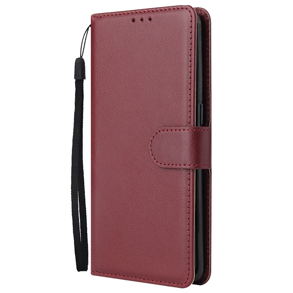 For Samsung Galaxy A53 5G Shockproof PU Leather Foldable Stand Case Folio Flip Phone Wallet Cover - Wine Red-9