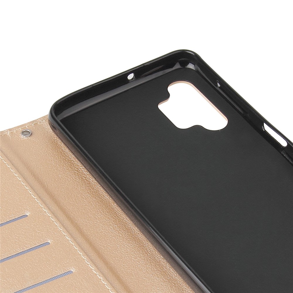 For Samsung Galaxy A32 5G / M32 5G PU Leather Anti-scratch Protective Phone Cover Stand Wallet Flip Case - Gold-7