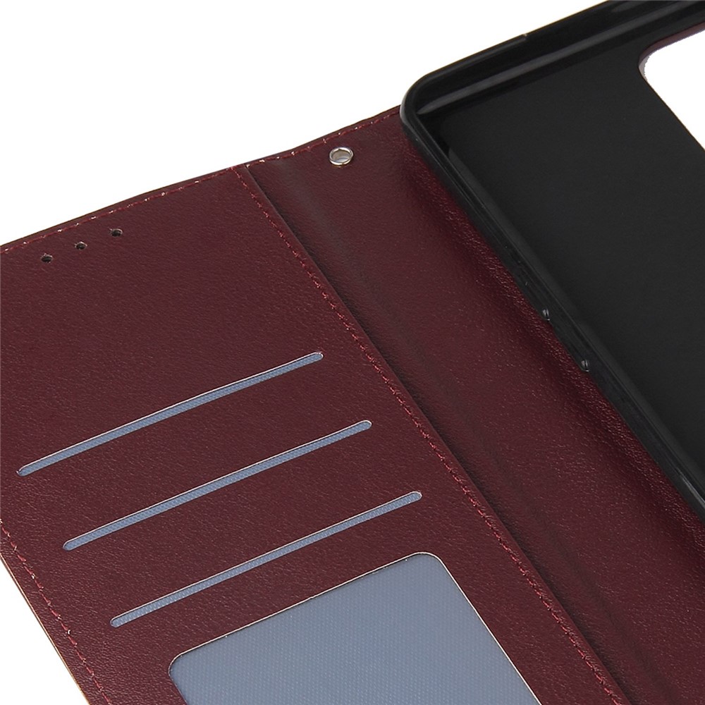 For Samsung Galaxy A32 4G (EU Version) Stand Wallet Phone Case PU Leather Anti-fall Protection Cover - Wine Red-7