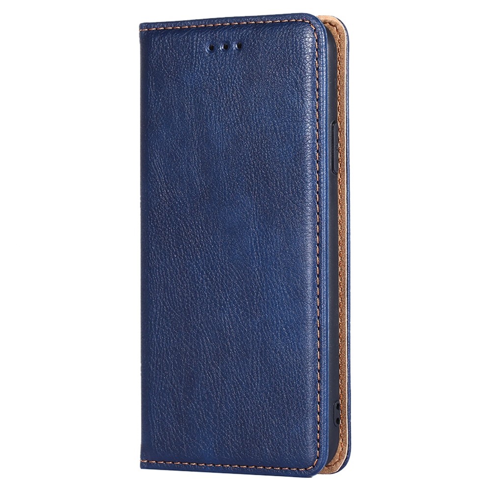 Für Samsung Galaxy M13 4G PU Leder Brieftaschenabdeckung Magnetische Automatisch Absorbierte Faltbare Ständer Telefonhülle - Blau