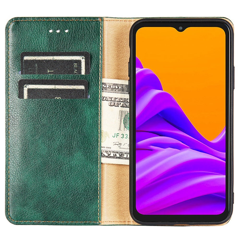 Magnetic Auto Closure Leather Phone Case for Oppo A57 4G, Foldable Stand Wallet All-round Protective Shell - Green-2