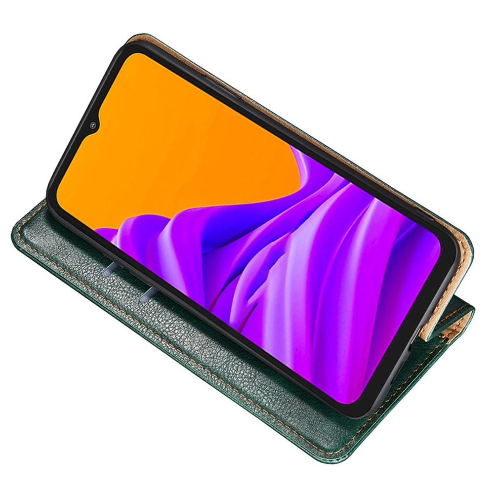 Magnetic Auto Closure Leather Phone Case for Oppo A57 4G, Foldable Stand Wallet All-round Protective Shell - Green-3