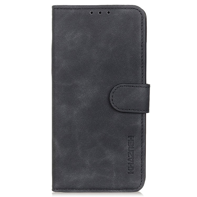 KHAZNEH for UMIDIGI Power 5S Vintage PU Leather Protector Wallet Stand Feature Well-protected Cell Phone Case - Black-8