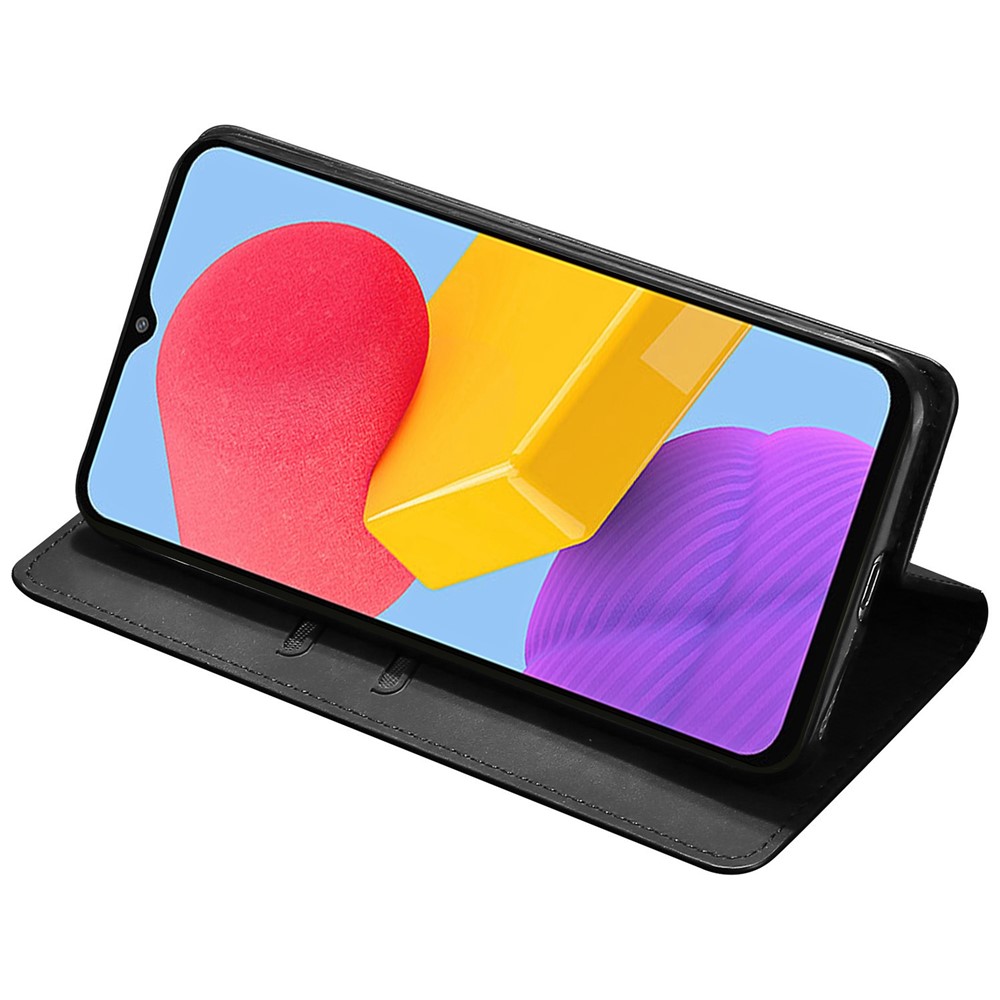 For Samsung Galaxy Xcover6 Pro 5G / Xcover Pro 2 5G Skin-touch Leather Case Shockproof Well-protected Phone Shell with Wallet / Card Slot - Black-3