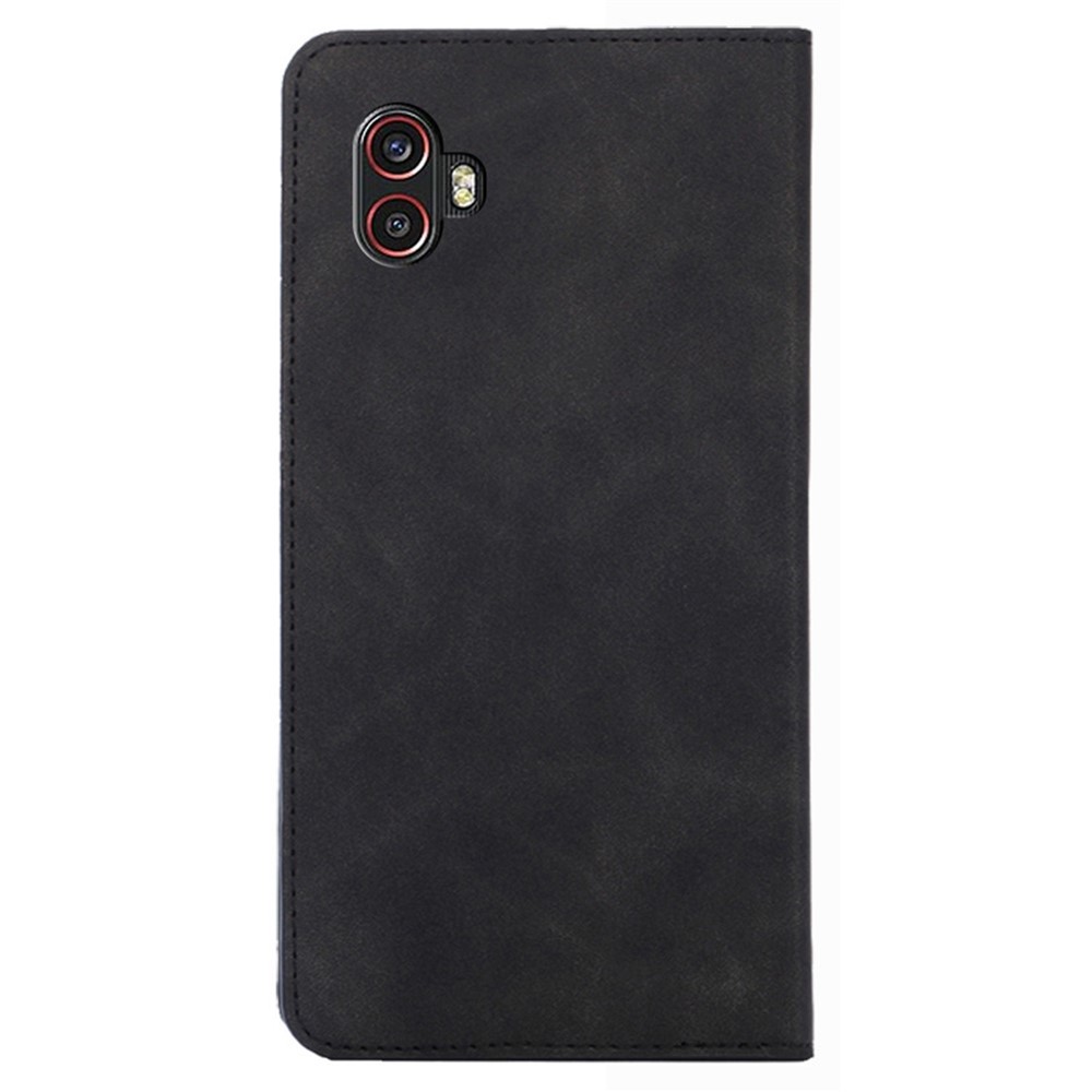 For Samsung Galaxy Xcover6 Pro 5G / Xcover Pro 2 5G Skin-touch Leather Case Shockproof Well-protected Phone Shell with Wallet / Card Slot - Black-7