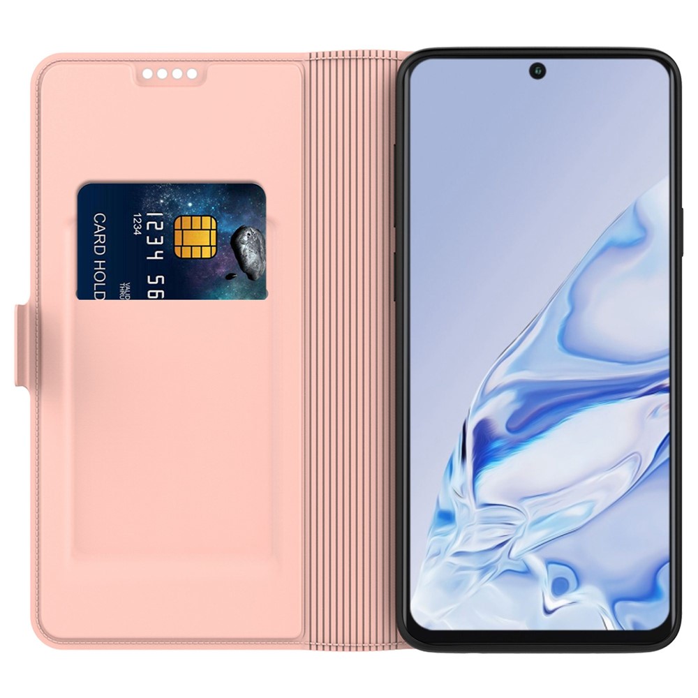 For Xiaomi Poco F4 GT / Redmi K50 Gaming 5G Shockproof Folio Flip Case Full Protection TPU + PU Leather Phone Cover with Stand - Rose Gold-3