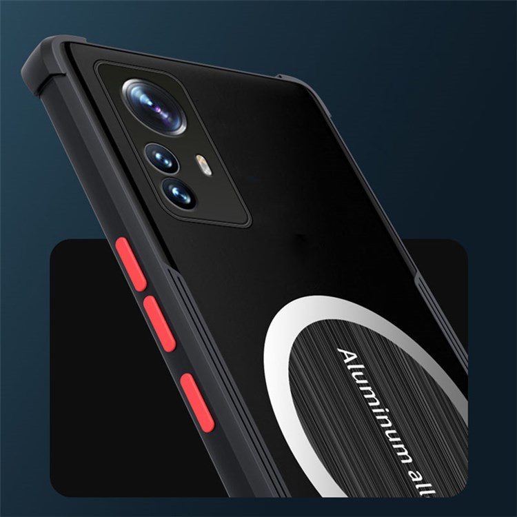 For Xiaomi 12 Pro 5G / 12S Pro 5G / 12 Pro (Dimensity) 5G Magnetic PC + TPU Shockproof Phone Case Heat Dissipation Cooling Protective Cover - Black-7