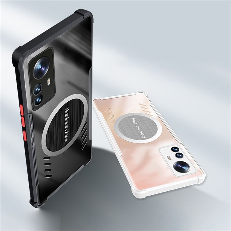 For Xiaomi 12 Pro 5G / 12S Pro 5G / 12 Pro (Dimensity) 5G Magnetic PC + TPU Shockproof Phone Case Heat Dissipation Cooling Protective Cover - Black-8