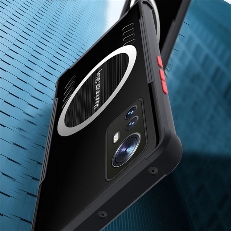 For Xiaomi 12 5G / 12X 5G / 12S 5G Heat Dissipation Cooling Phone Case PC + TPU Cover with Magnetic Holder Metal Sheet - Black-5