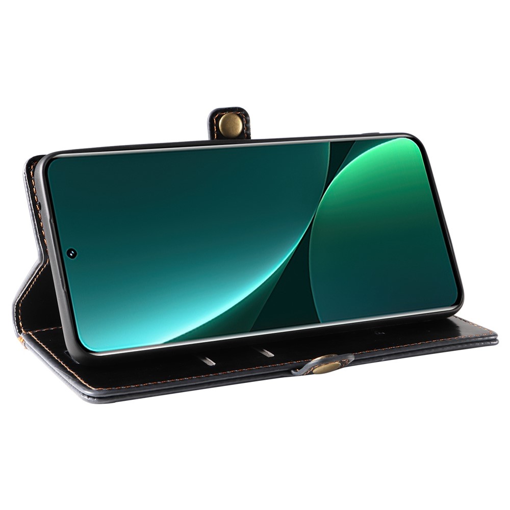 GQ.UTROBE 010 Series Anti-fall Phone Case for Xiaomi 12 Pro 5G / 12S Pro 5G / 12 Pro (Dimensity) 5G, RFID Blocking PU Leather+TPU Anti-scratch Phone Cover Wallet Stand - Black-3