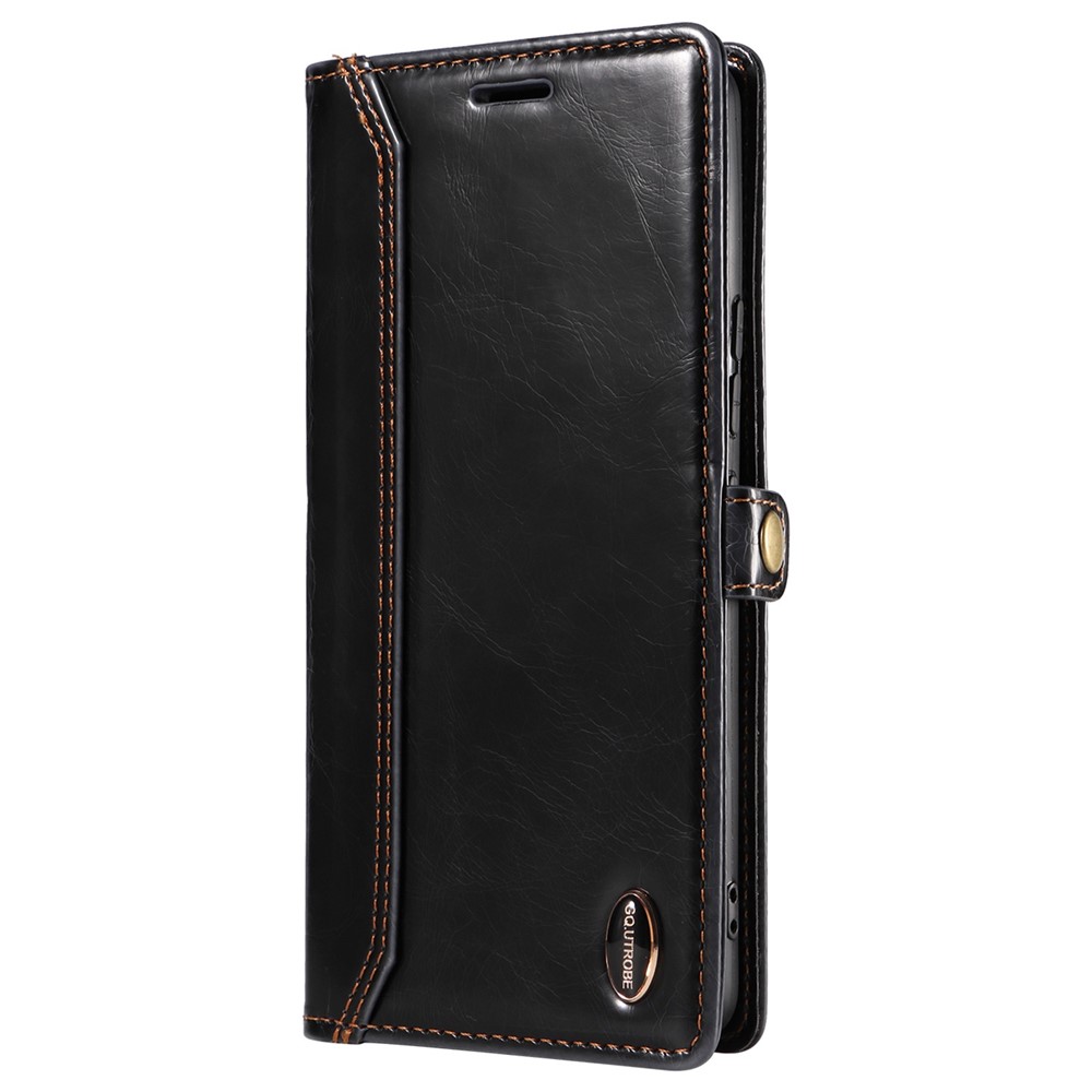 GQ.UTROBE 010 Series Anti-fall Phone Case for Xiaomi 12 Pro 5G / 12S Pro 5G / 12 Pro (Dimensity) 5G, RFID Blocking PU Leather+TPU Anti-scratch Phone Cover Wallet Stand - Black-7