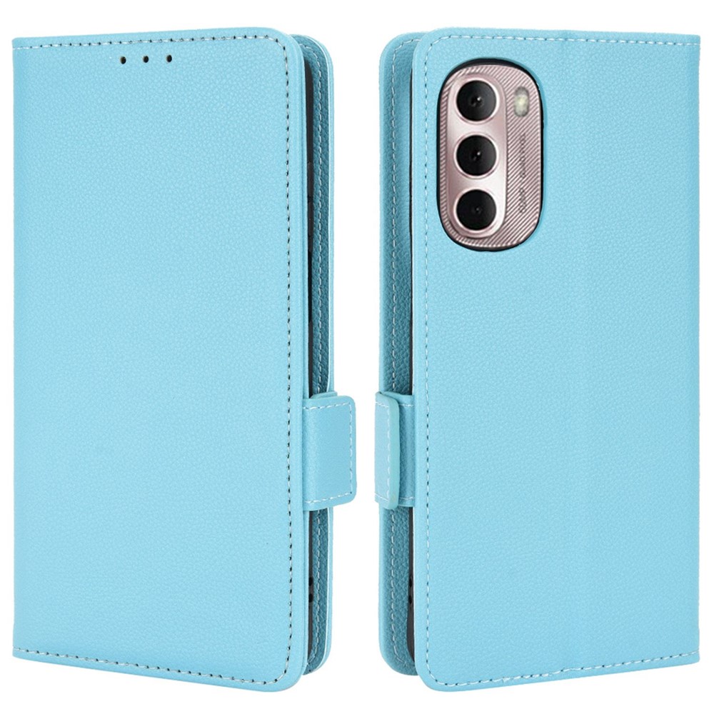 Protective Case for Motorola Moto G Stylus 5G (2022) Magnetic Clasp Folio Flip Cover PU Leather Litchi Texture Phone Case with Stand / Wallet - Baby Blue-1