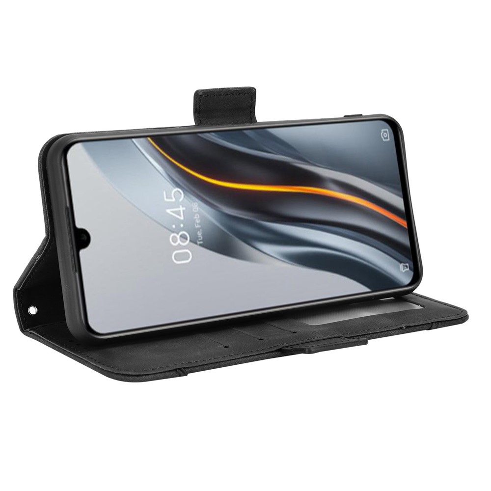 For Infinix Note 12 G96 X670 / Note 12 Turbo X670 Anti-scratch PU Leather Flip Wallet Case Multiple Card Slots Stand Magnetic Shockproof Mobile Phone Cover - Black-3