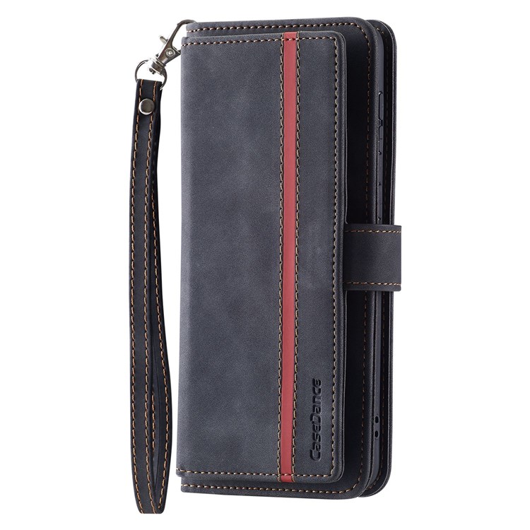 CASEDANCE Waltz 002 Series for Samsung Galaxy S21+ 5G Stand Phone Case PU Leather Magnetic Full Coverage Wallet Cell Phone Shell - Black-9