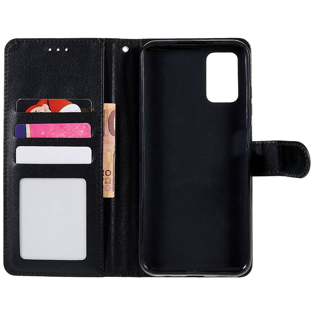 Stand Cover for Samsung Galaxy A03s (166.5 x 75.98 x 9.14mm), Scratch Resistant Folio Flip PU Leather Wallet Cell Phone Case with Lanyard - Black-10