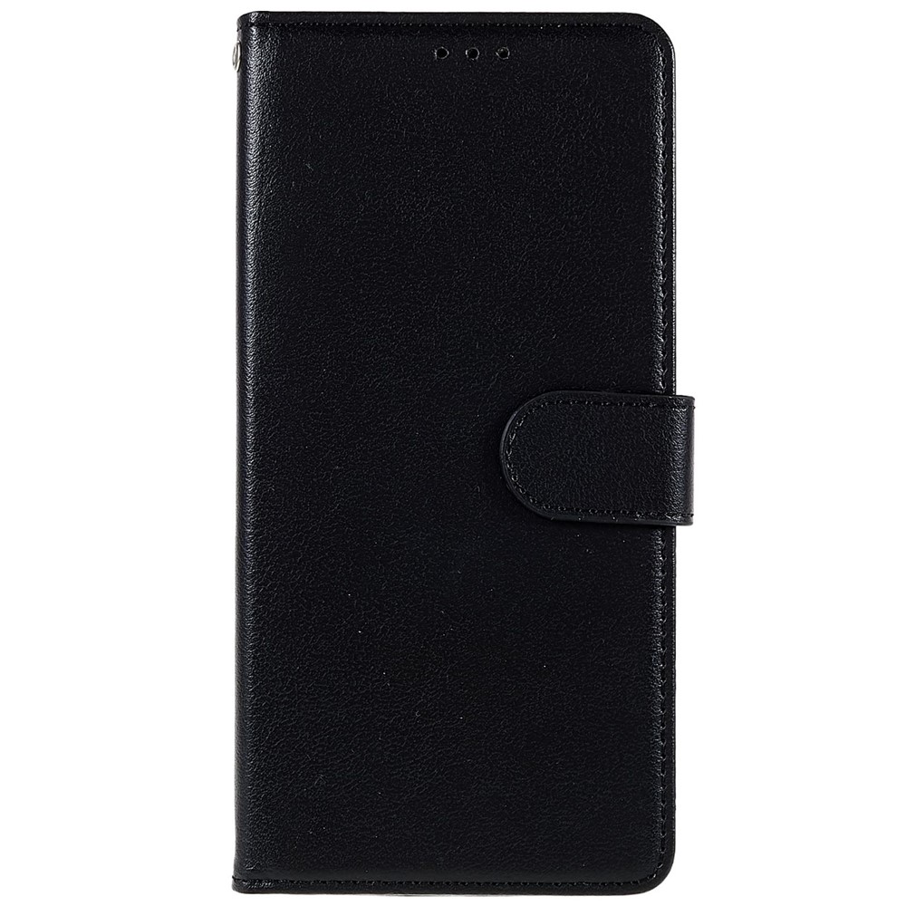 Stand Cover for Samsung Galaxy A03s (166.5 x 75.98 x 9.14mm), Scratch Resistant Folio Flip PU Leather Wallet Cell Phone Case with Lanyard - Black-2