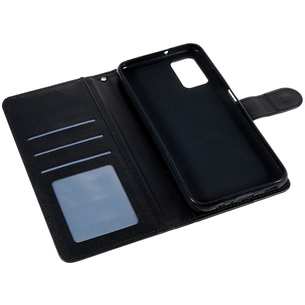 Stand Cover for Samsung Galaxy A03s (166.5 x 75.98 x 9.14mm), Scratch Resistant Folio Flip PU Leather Wallet Cell Phone Case with Lanyard - Black-9