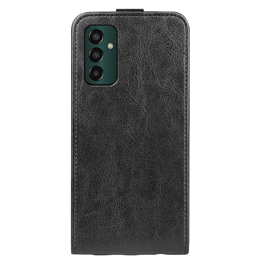 Vertical Flip Phone Case for Samsung Galaxy M13 4G, PU Leather Crazy Horse Texture Card Holder Magnetic Closure Protective Cover - Black-6