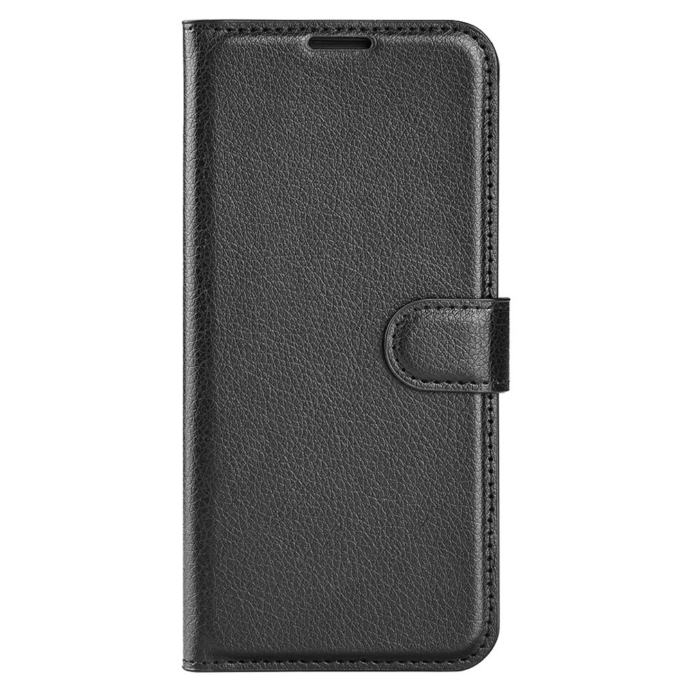 For Realme C30 4G Litchi Texture PU Leather Stand Phone Case Anti-scratch Wallet Protective Cover - Black-5