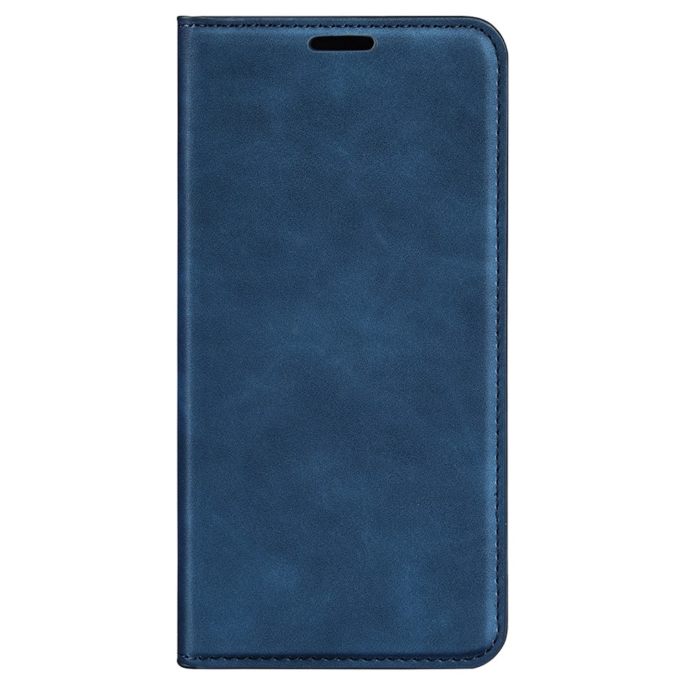 For Realme C30 4G Skin-touch Feeling Leather Case Wallet Stand Magnetic Auto-absorbed Phone Cover - Blue-5